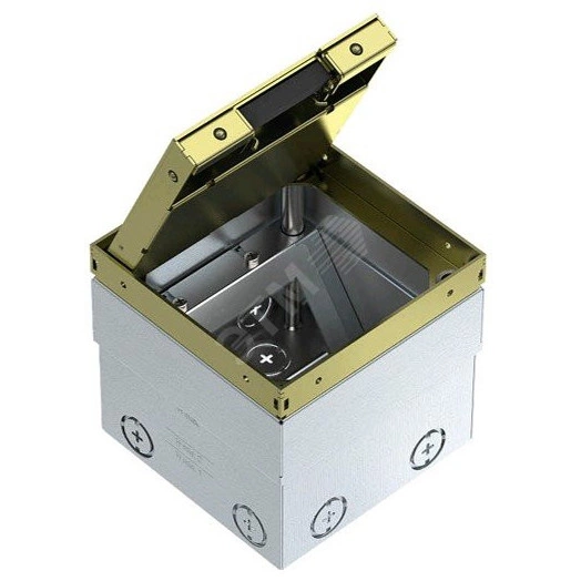 Лючок UDHome2 пустой (с выемкой под н/п) латунь 140х140х110 мм