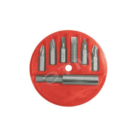 Биты набор 6 шт, CrV 25 мм + адаптер