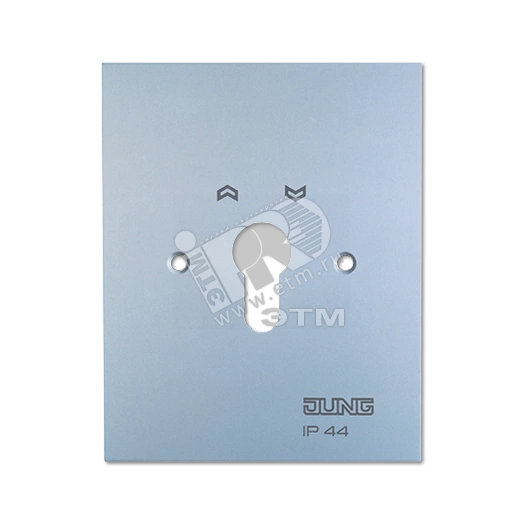 Металлическая крышка 125?100 мм с символами  алюминий