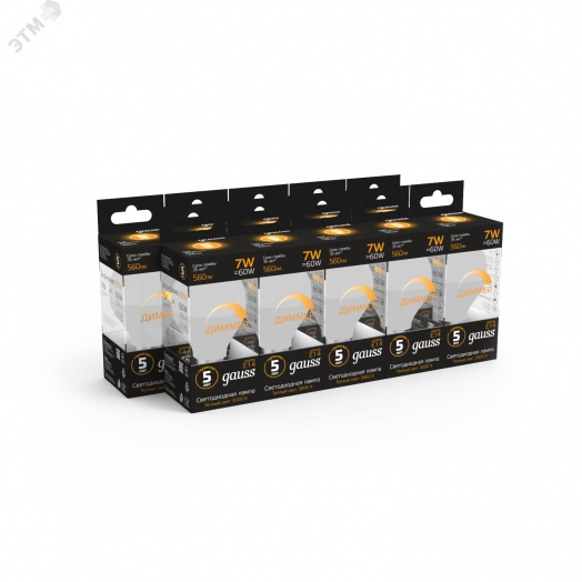 Лампа светодиодная LED 7 Вт 560 Лм 3000К теплая Е14 Шардиммируемая Black Gauss