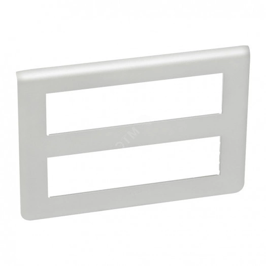 Рамка пластиковая Mosaic 2х8 модулей алюминий