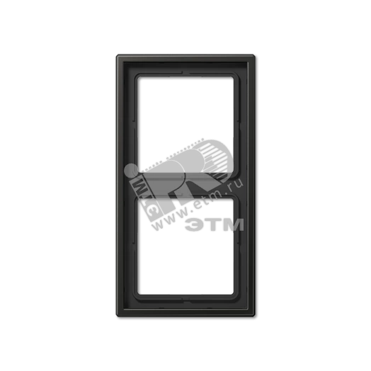 Рамка 2-я для горизонтальной/вертикальной установки  Серия- LS990  Материал- металл  Цвет- антрацит