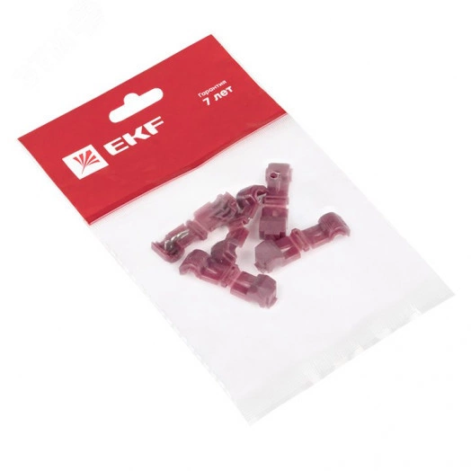 Ответвитель прокалывающий ОВ-T 1 0.25-1.0мм2 красный (5шт) PROxima