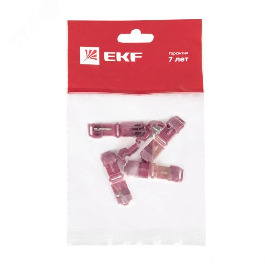 Ответвитель прокалывающий ОВ-T 1 0.25-1.0мм2 красный (5шт) PROxima