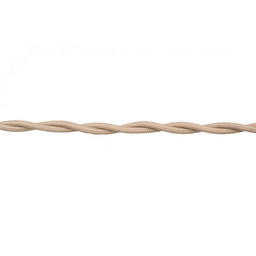 Ретро провод 2х0,75 Песочное золото (матовый) 10м