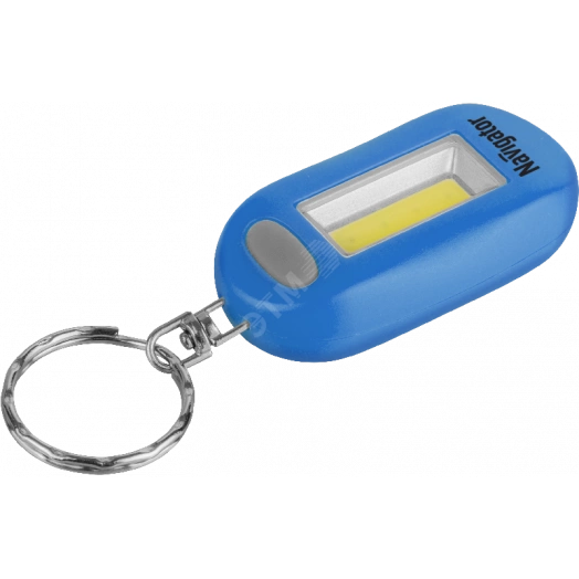 Фонарь-брелок светодиодный NPT-KC05-B-2CR2032 1Вт COB LED пластик синий