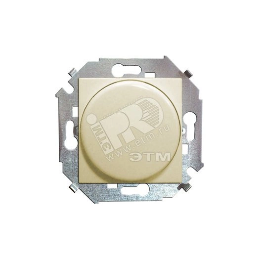 Simon15 Регулятор напряжения поворотно-нажимной электронный переключатель 500Вт 230В винтовой зажим слоновая кость