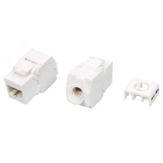Вставка KJ8-8P8C-C6-180-TLS-WH Keystone Jack RJ-45(8P8C)кат.6тип 180 градусов