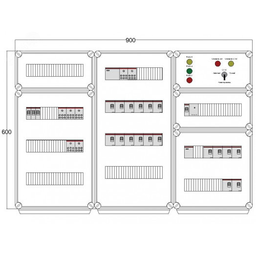 Щит управления электрообогревом DEVIBOX HR 18x1700 D330 (в комплекте с терморегулятором и датчиком температуры)