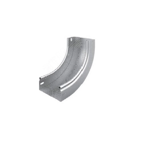 Угол внутренний плавный 90 град. к лотку 400х100, толщ. 0,7 мм, Сендзимир цинк