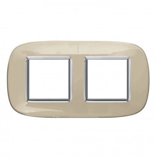 Axolute Накладки декоративные в форме эллипса прозрачные/бежевая карамель на 2+2 модуля