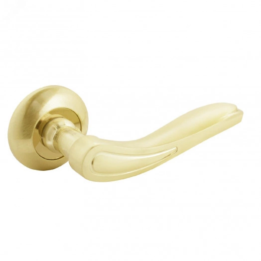 Ручка на квадратной накладке (комплект), АЛЛЮР А Т"ЛАЙЗА" SB (1870) золото матовое