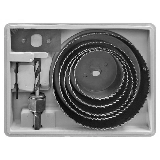 Пилы круговые Профи 68 -127 мм набор 5 шт. (68, 72, 82, 102, 127 мм) в кейсе