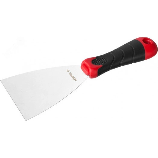 Шпатель ''Мастер'', профилированное нержавеющее полотно, 2к ручка, 80мм