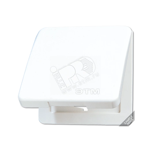 Крышка откидная для штепсельных розеток и изделий с платой 50?50 мм  черная