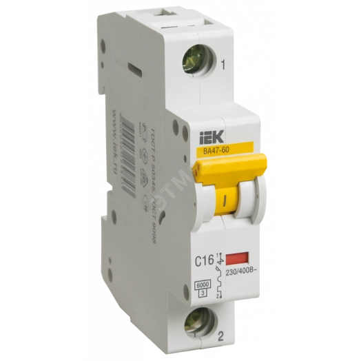 Выключатель автоматический однополюсный 40А D ВА47-60 6кА