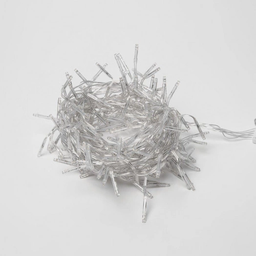 Гирлянда светодиодная с контроллером Фейерверк 3м 200 светодиодов Теплый белый свет Провод прозрачный ULD-S0300-200/DTA WHITE IP20 FIRECRACKER