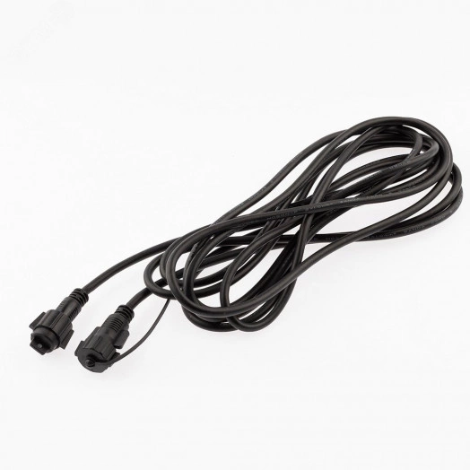 Удлинитель ERAPS-U10 для гирлянды IP65, 10 метров каучук черный ЭРА