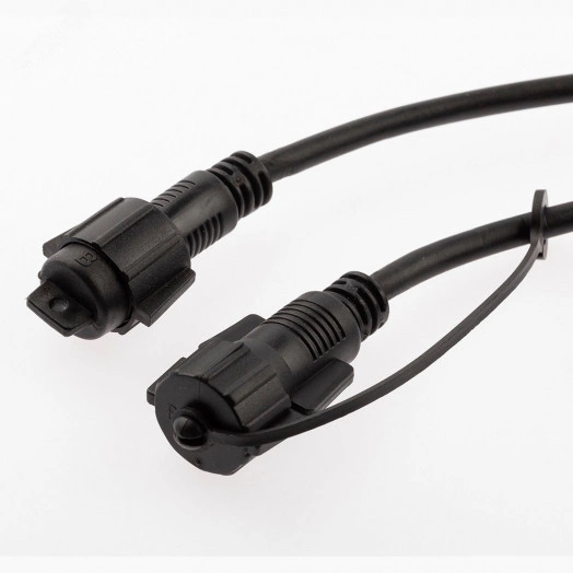 Удлинитель ERAPS-U10 для гирлянды IP65, 10 метров каучук черный ЭРА