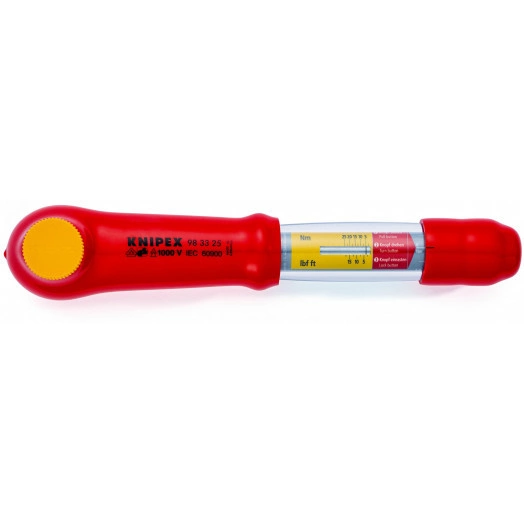 Ключ  динамометрический VDE 1000V DR 3/8 5 - 25 Н·м L-290 мм диэлектрический KN-983325
