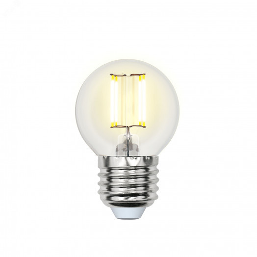 LED-G45-7,5W/WW/E27/CL GLA01TR Лампа светодиодная. Форма ''шар'', прозрачная. Серия Air. Теплый белый свет (3000K). Картон. ТМ Uniel
