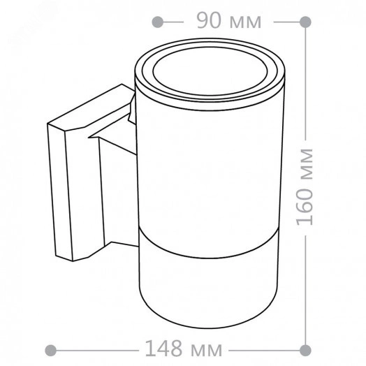 Светильник НБУ-60w Е27 IP54 серый