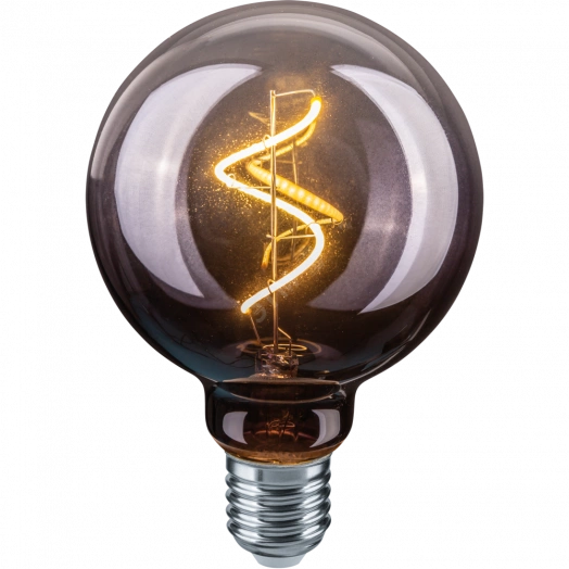 Лампа светодиодная LED 4вт E27 теплый G95 ретро FILAMENT