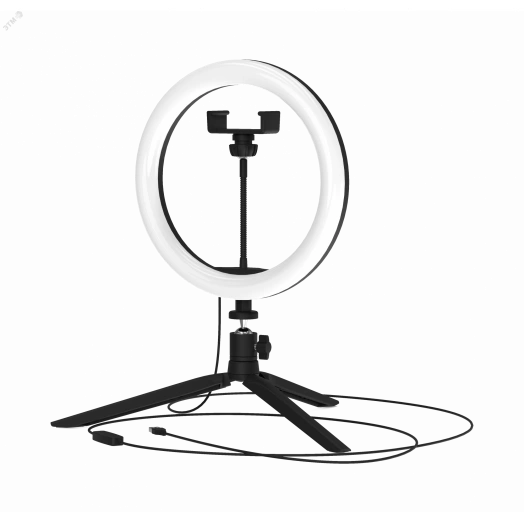 Светодиодный светильник кольцевой ДНБ-14ВТ, USB,  пульт управления в комплекте (3 цветовые          температуры),диаметр 16см, IP20 Gauss