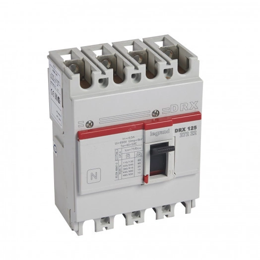 Выключатель автоматический DRX125 термомагнитный 63A 4П 20кА