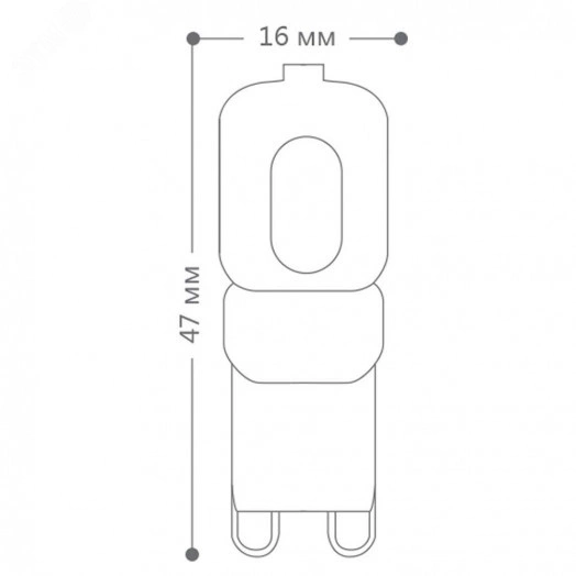 Лампа светодиодная LED 5вт 230в G9 белый капсульная