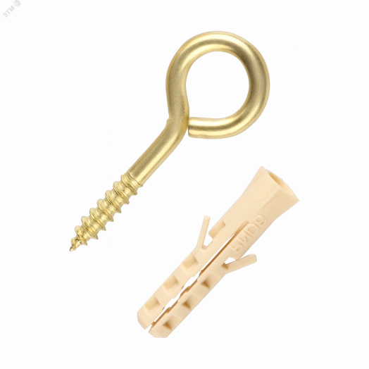 Петля-шуруп 2,7x10 латунированная (4 шт.)