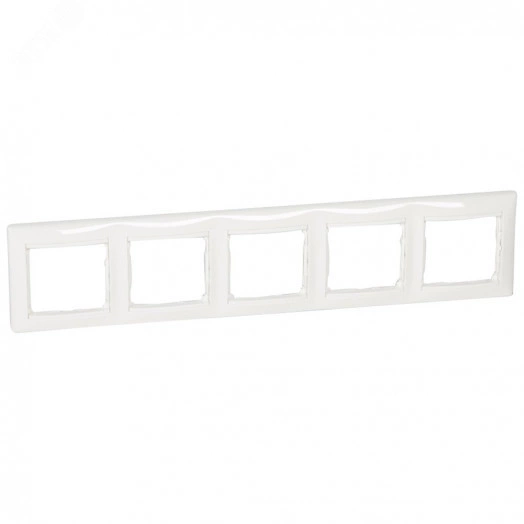 VALENA Рамка 5 постов горизонтальный монтаж белая (696744)