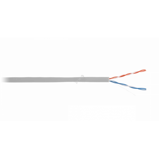 Кабель U/UTP 2 пары Кат.5 одножильный CCA внутренний PVC серый 305м