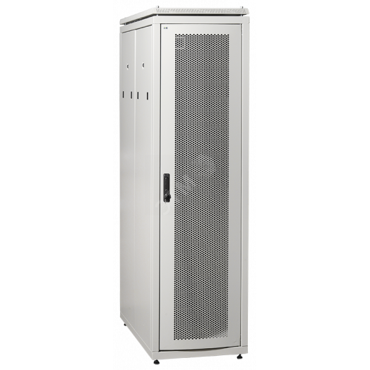 Шкаф сетевой 19дюйм LINEA N 28U 600х1000 мм с L-профилями перфные двери серый