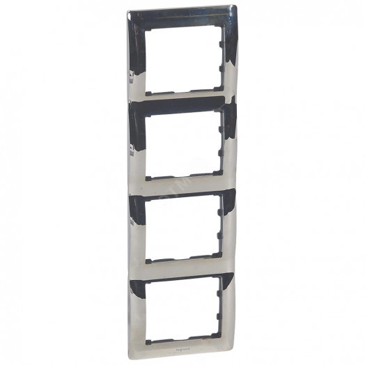 Galea Life Рамка 4 поста вертикальная Chrome