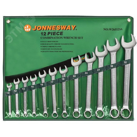 Набор ключей гаечных комбинированных в сумке, 10-32 мм, 12 предметов