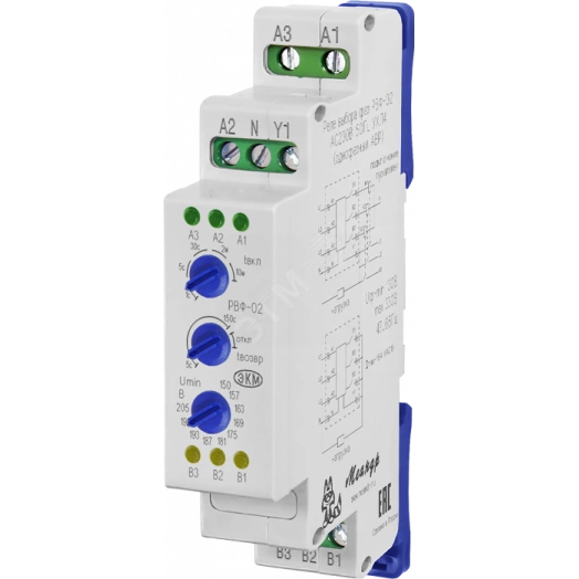 Реле выбора фаз РВФ-02 АС230В УХЛ4