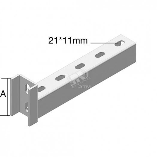 Консоль, высота - 132 мм, ширина - 600 мм, кратность - 1шт, HD - Оцинкованная сталь (методом горячего цинкования)