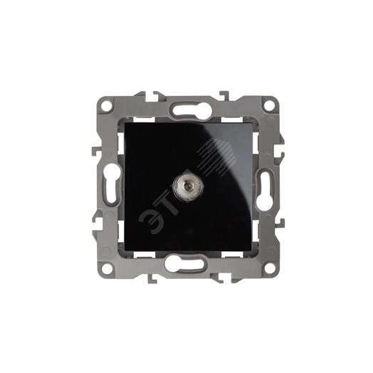 Розетка TV одиночная, Эра12, чёрный, 12-3101-06