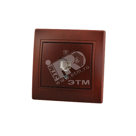 Мира Розетка телефонная евро вишня