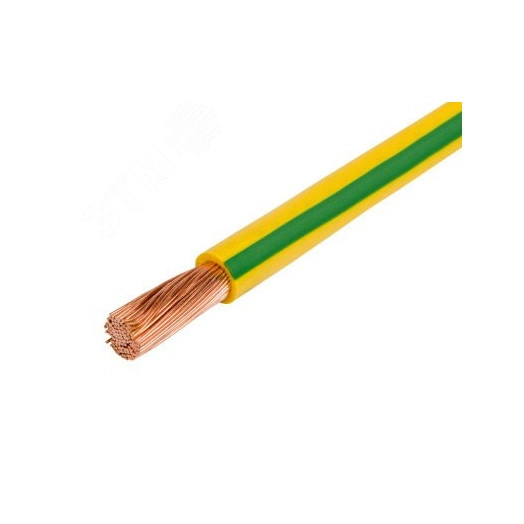 Провод силовой ПУГВнг(А)-LS 1х4 желто-зеленый ТРТСмногопроволочный