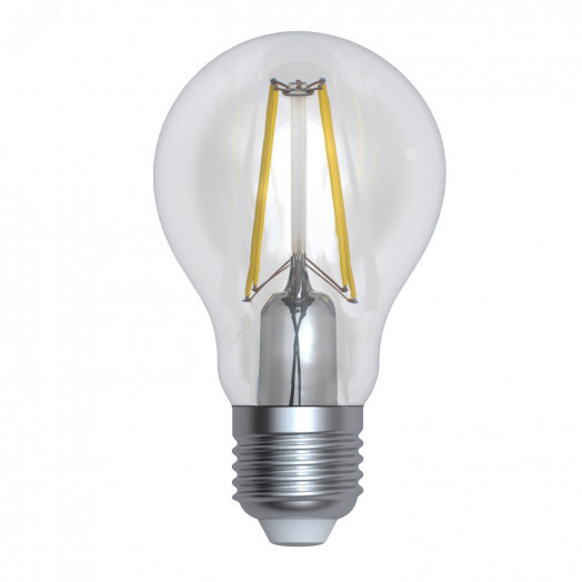 Лампа светодиодная диммируемая. LED-A60-12W/4000K/E27/CL/DIM GLA01TR Форма А, прозрачная. Серия Air. Белый свет (4000K). Картон. ТМ Uniel.