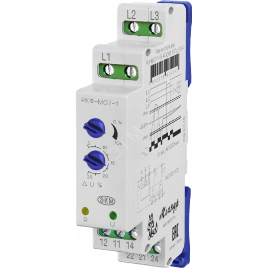 Реле контроля фаз РКФ-М07-1-15 100В~