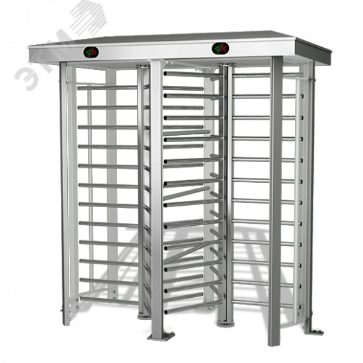 Турникет полноростовой сдвоенный из нержавеющей стали Praktika Т-10-Н Double Pass, пульт управления в комплекте