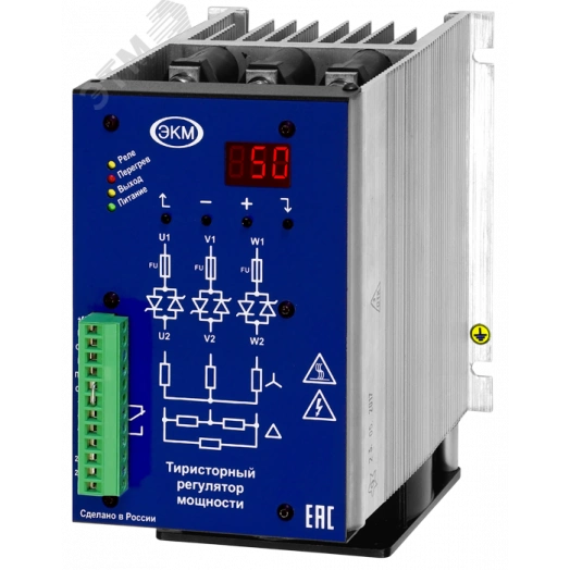 Трехфазный тиристорный регулятор мощности         ТРМ-3М-180-RS485