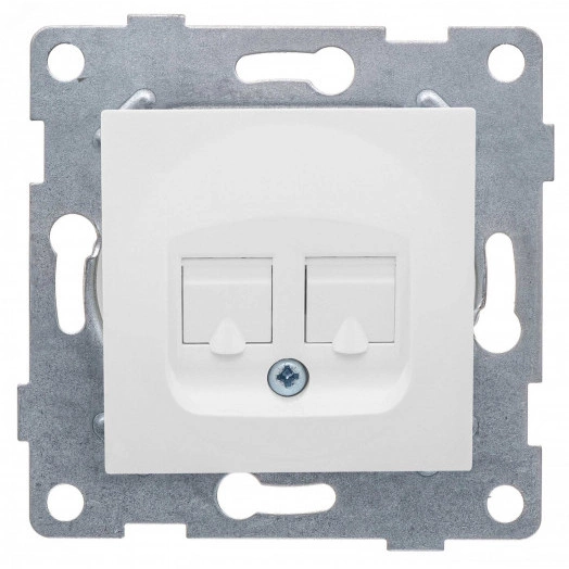 Ugra Розетка компьютерная RJ45, одинарная, скрытая установка.  жемчуг