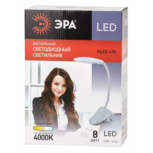 Светодиодный настольный светильник NLED-478-8W-BK черный ЭРА