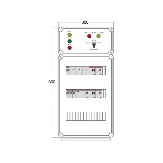 Щит управления электрообогревом DEVIBOX HR 5x1700 3хD330 (в комплекте с терморегулятором и датчиком температуры)