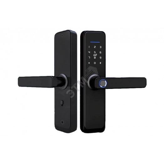 Замок электромеханический ALFL-17BL со считывателем отпечатка пальца 12В, 245х58х22мм