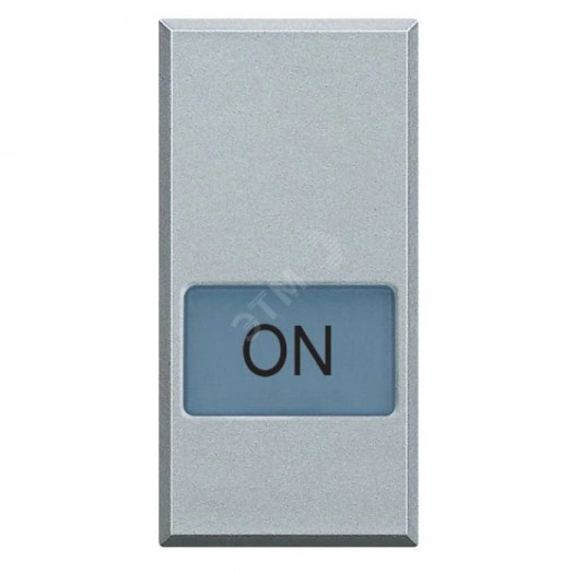 Axolute Клавиши с подсветкой для выключателей AXIAL 1 модуль символ ON алюминий